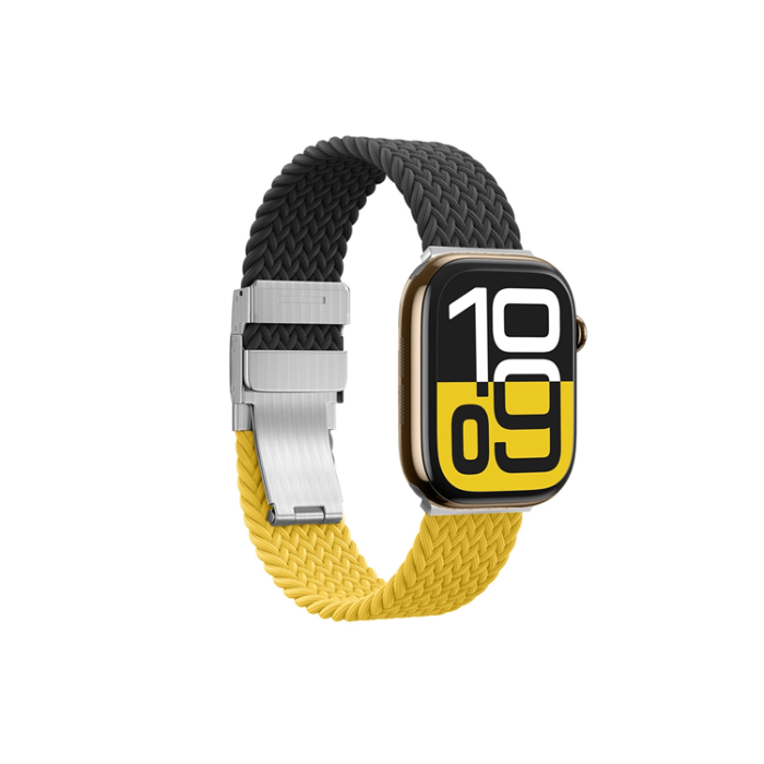AmazingThing - [2-Pack]AmazingThing Apple Watch 45/46/49mm Armband Blend - Gul/Svart
