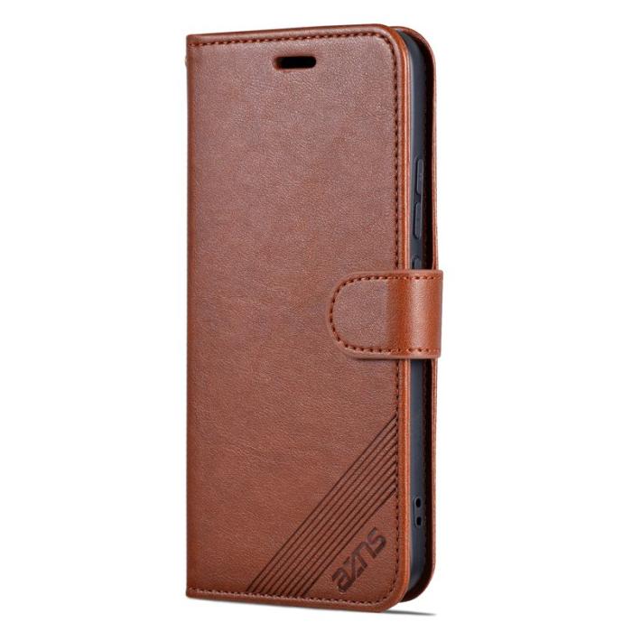 AZNS - AZNS Xiaomi 14 Plånboksfodral Anti-scratch TPU + Konstläder - Brun