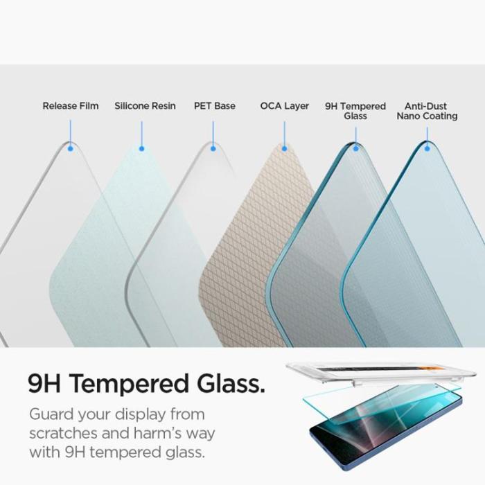 Spigen - [2-Pack] Spigen Galaxy S25 Ultra Härdat glas Skärmskydd EZ Fit