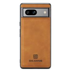 DG.MING - DG.MING Mobilskal till Google Pixel 7a PC+TPU+PU L&auml;der - Brun
