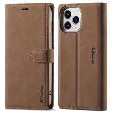 FORWENW - FORWENW iPhone 13 Pro Pl&aring;nboksfodral Konstl&auml;der - Brun