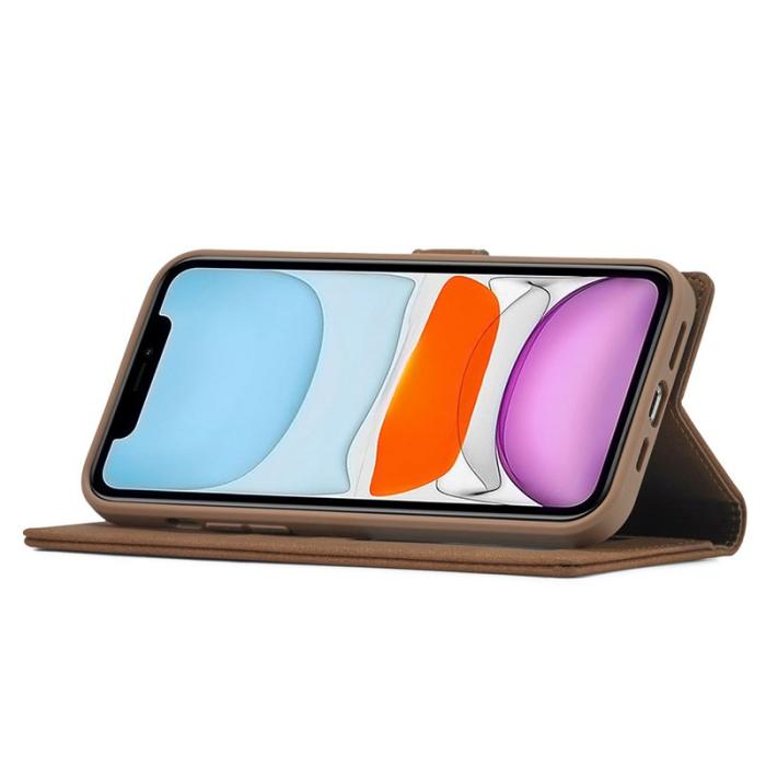 FORWENW - FORWENW iPhone 13 Pro Plånboksfodral Konstläder - Brun