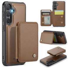 JEEHOOD - JEEHOOD J05 Fodral f&ouml;r Samsung Galaxy S23 FE Konstl&auml;der Brun