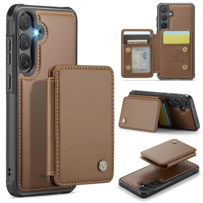 JEEHOOD - JEEHOOD J05 Fodral för Samsung Galaxy S23 FE Konstläder Brun