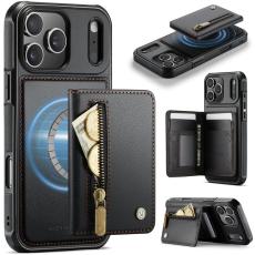 JEEHOOD - JEEHOOD J12 Mobilskal till iPhone 17 Pro Magnetisk Konstl&auml;der Svart