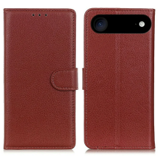 A-One Brand - iPhone 17 Air Plånboksfodral Litchi Texture - Brun