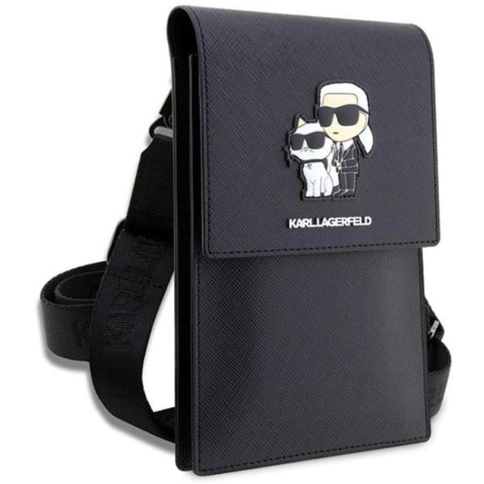 KARL LAGERFELD - Karl Lagerfeld Halsbandsfodral Saffiano Karl & Choupette - Svart