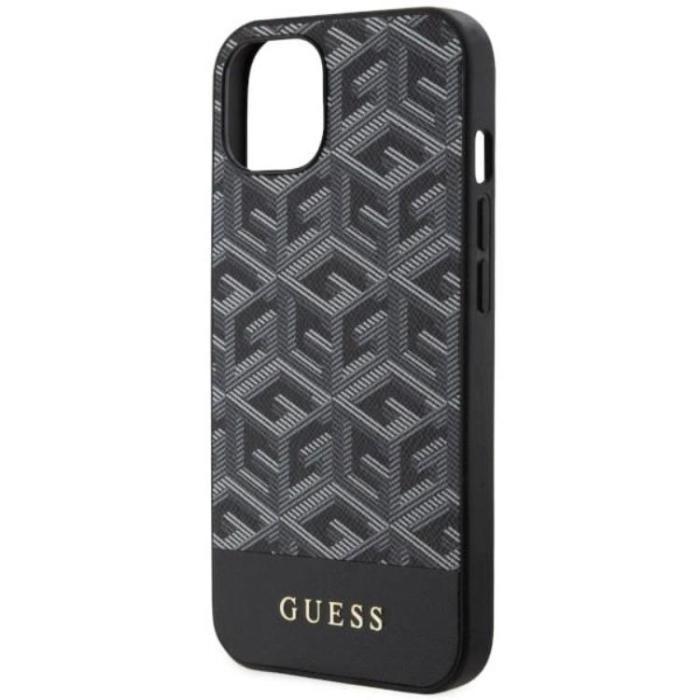 Guess - Guess iPhone 14 Plus Mobilskal MagSafe GCube Stripes - Svart