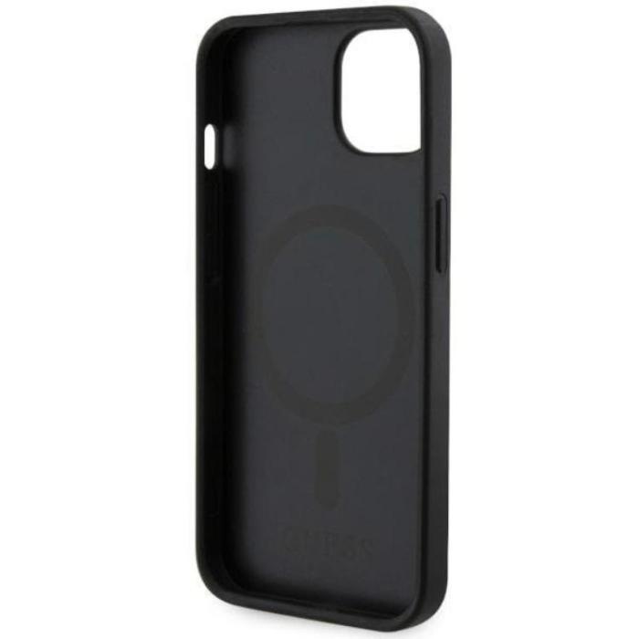 Guess - Guess iPhone 14 Plus Mobilskal MagSafe GCube Stripes - Svart