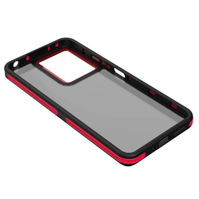 OEM - Xiaomi Poco C65/Redmi 13C 5G/4G Mobilskal Crystal Black - Röd