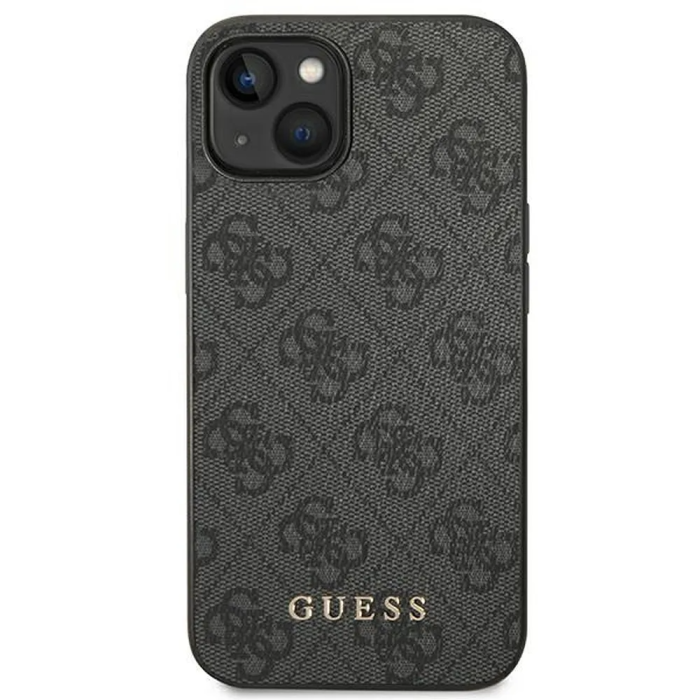 Guess - GUESS iPhone 14 Plus Skal Gold Logo - Grå