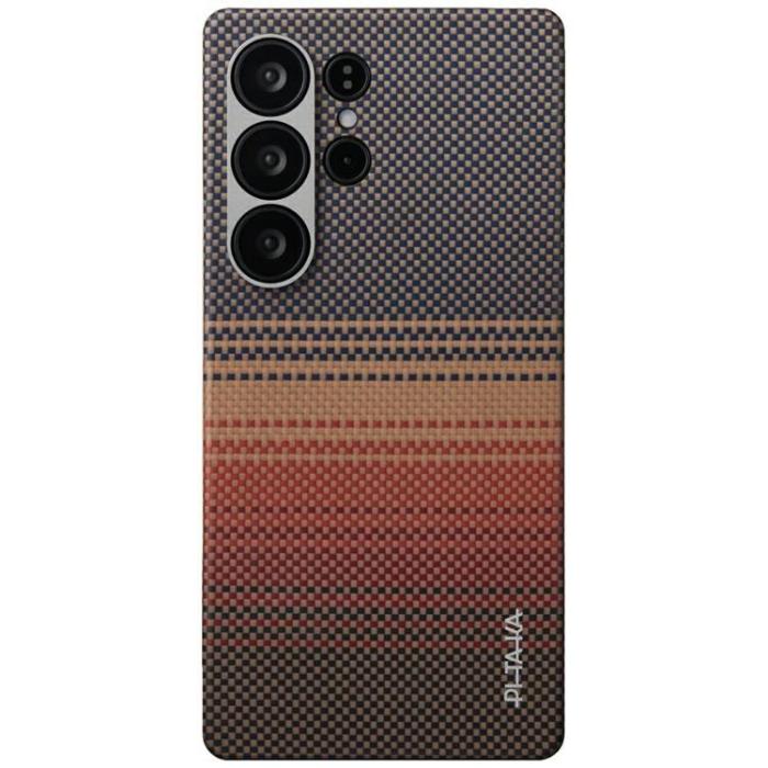 PITAKA - PITAKA Galaxy S25 Ultra Mobilskal MagSafe Moonrise Tactile Woven - Sunset
