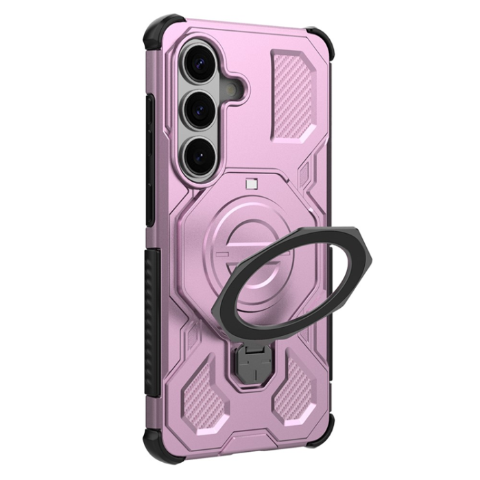 A-One Brand - Galaxy S26/S26 Pro Mobilskal Rotating Metal Kickstand - Rosa