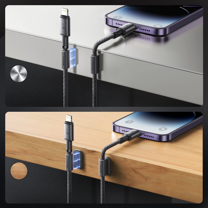 Joyroom - Joyroom S-A50 3A USB-A - Lightning Kabel 1.2m - Grå