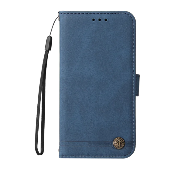 A-One Brand - iPhone 17 Pro Max Plånboksfodral Skin Touch med Rem - Blå