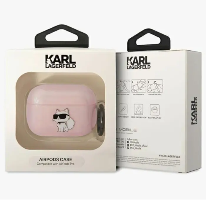 KARL LAGERFELD - KARL LAGERFELD AirPods Pro Skal Ikonik Choupette - Rosa