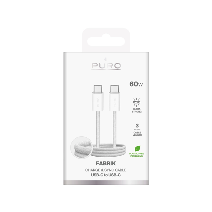 Puro - Puro USB-C - USB-C 240W Kabel 1m Fabrik 4 - Vit