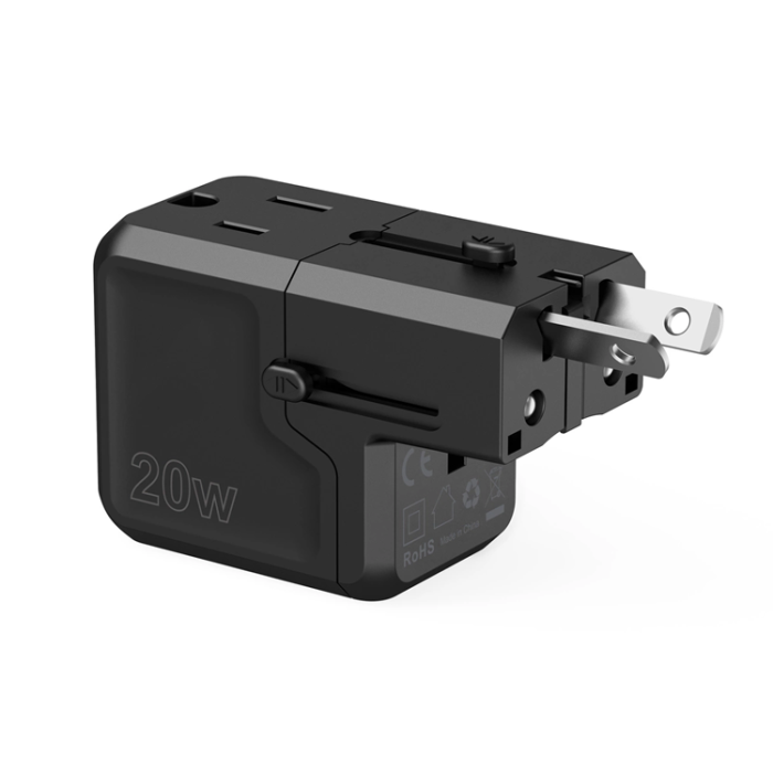 Choetech - Choetech USB-C USB-A PD 20W Reseladdare USA EU UK AU