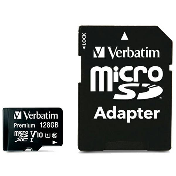 Verbatim Minneskort microSDXC 128GB V10 Med Adapter - Svart | 288 | AlltMobil