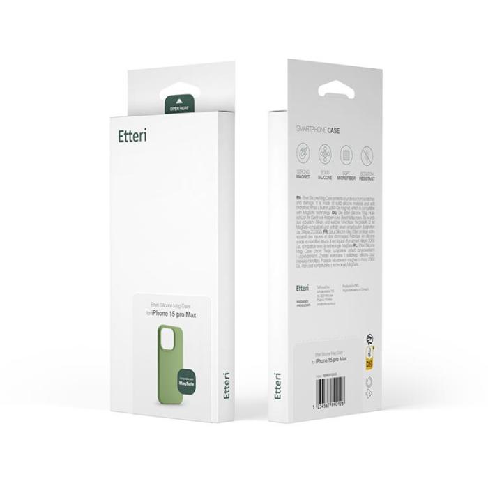 Etteri - Etteri iPhone 15 Pro Max Mobilskal MagSafe Silikon - Ljusgrön