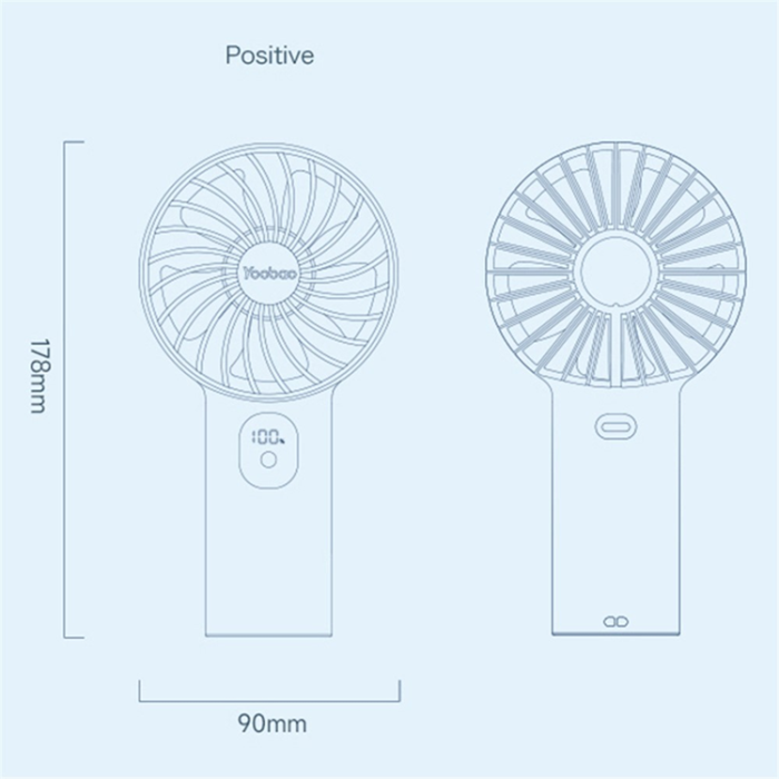 YOOBAO - YOOBAO Bärbar Handhållen Fläkt 8000mAh Y-F3PL - Grön