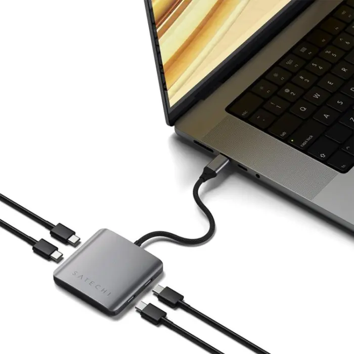 Satechi - Satechi USB-C-hubb med 4 portar och PD