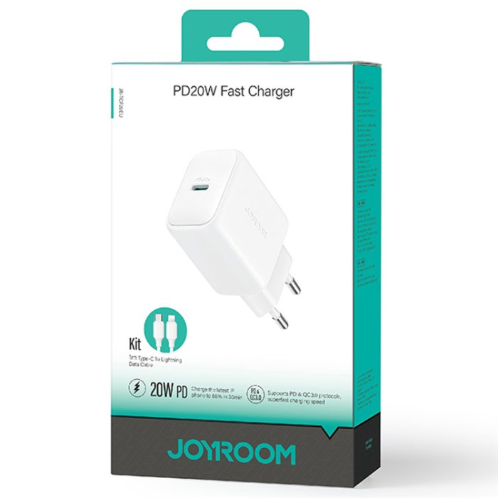 Joyroom - JOYROOM Snabbladdare 20W USB-C - USB-C/Lightning Kabel EU PD