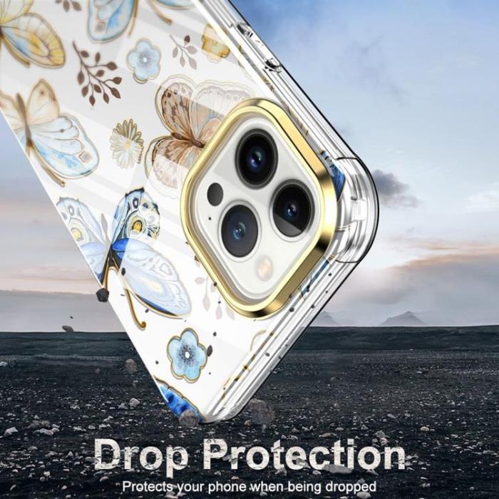 A-One Brand - iPhone 14 Pro Skal 360 Butterfly - Blå