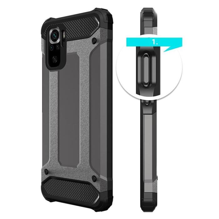OEM - Xiaomi Poco M4 Pro 5G Skal Hybrid Armor - Blå