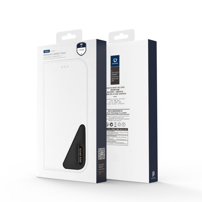 Dux Ducis - Dux Ducis iPhone 17 Pro Max Plånboksfodral Äkta Läder Hivo - Svart