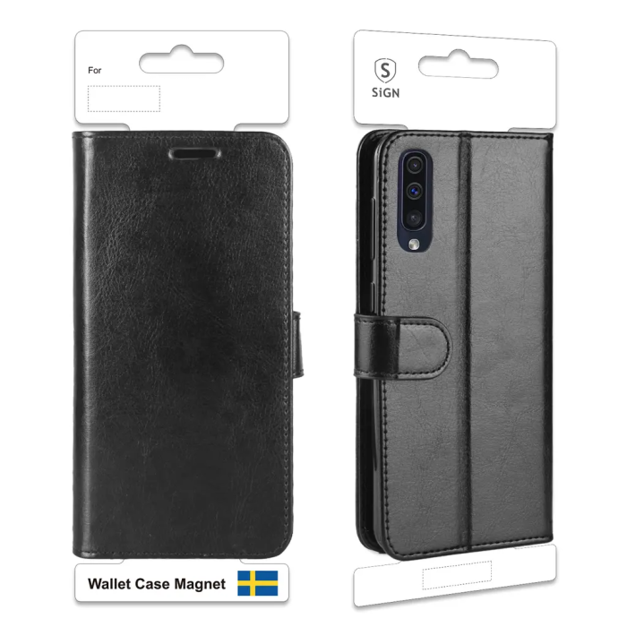 SiGN - SiGN Plånboksfodral för Galaxy A50 - Svart