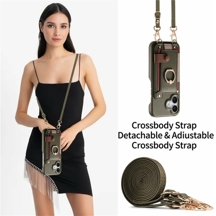 A-One Brand - iPhone 17 Mobilskal med Korthållare Ring Kickstand