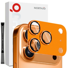 NORTHJO - NORTHJO iPhone 17 Pro Kameralinsskydd Härdat Glas - Orange