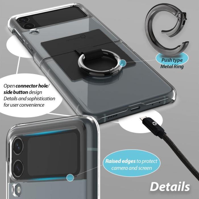 Whitestone - Whitestone Galaxy Z Flip 4 Skal Ring - Svart
