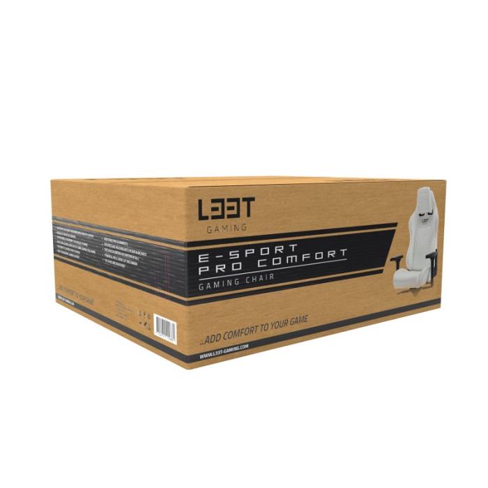 UTGATT1 - L33T-Gaming E-Sport Pro Comfort Gamingstol - Vit