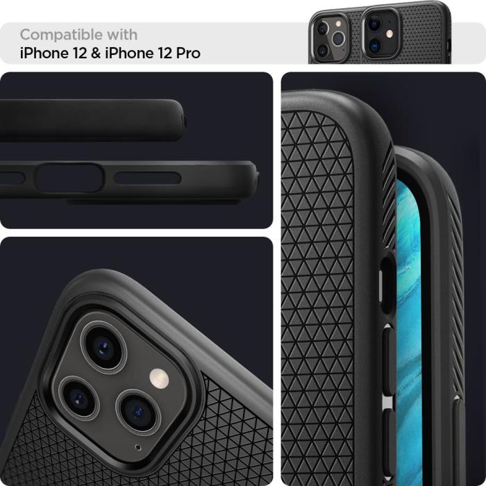 Spigen - SPIGEN Liquid Air iPhone 12 & 12 Pro - Matte Black
