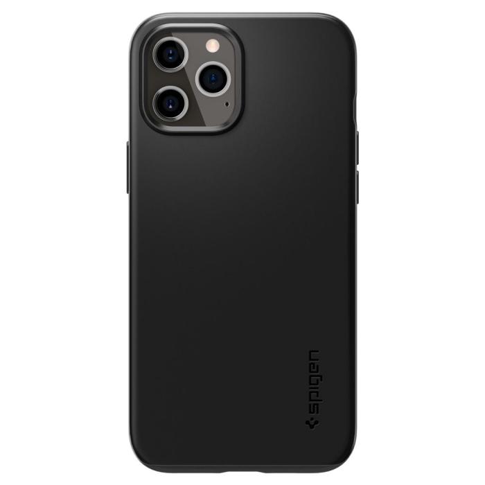Spigen - SPIGEN Thin Fit iPhone 12 & 12 Pro - Svart