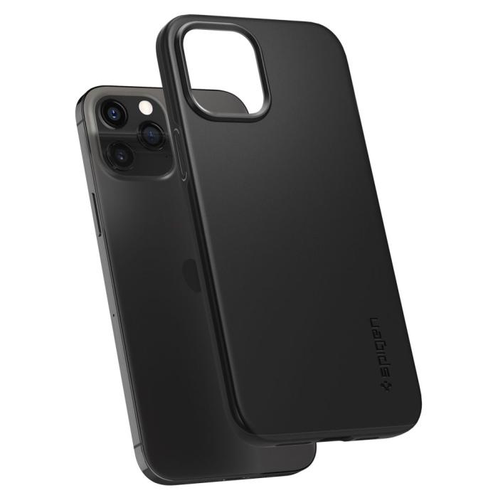 Spigen - SPIGEN Thin Fit iPhone 12 & 12 Pro - Svart