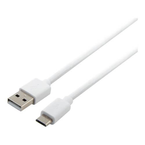 Essentials USB-A till microUSB Kabel 1m Polybag White | 3541 | AlltMobil