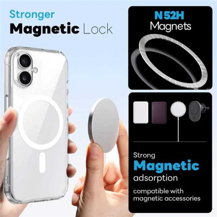 NORTHJO - NORTHJO 3-i-1 iPhone 16 Plus Magsafe Mobilskal, Skärmskydd Och Linsskydd