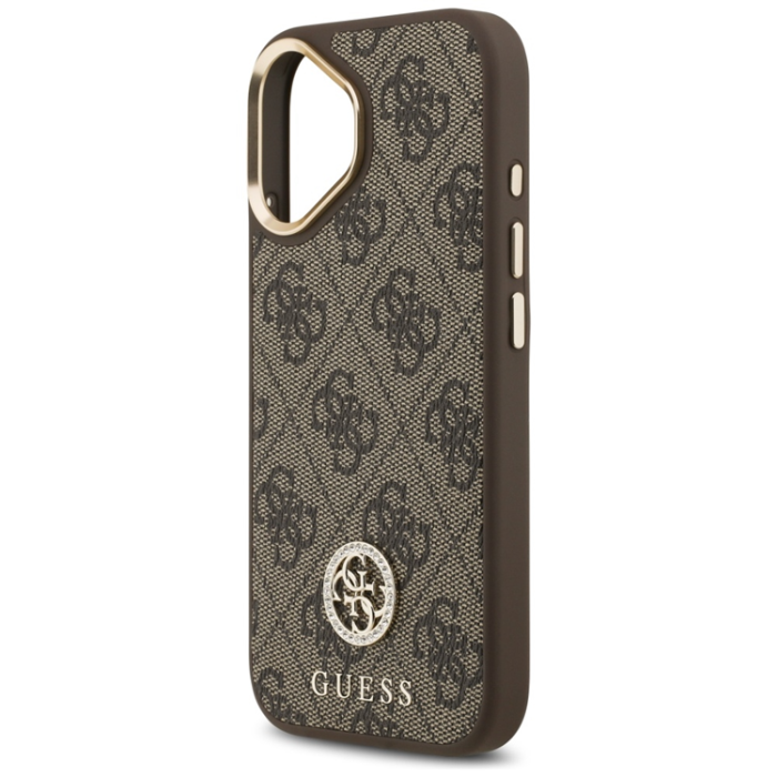 Guess - Guess iPhone 17 Mobilskal Magsafe Strass Logo - Brun