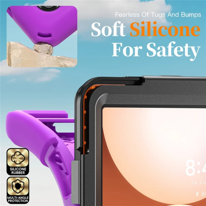 A-One Brand - Galaxy Tab A11 Plus Mobilskal Kickstand Silikon Axelrem