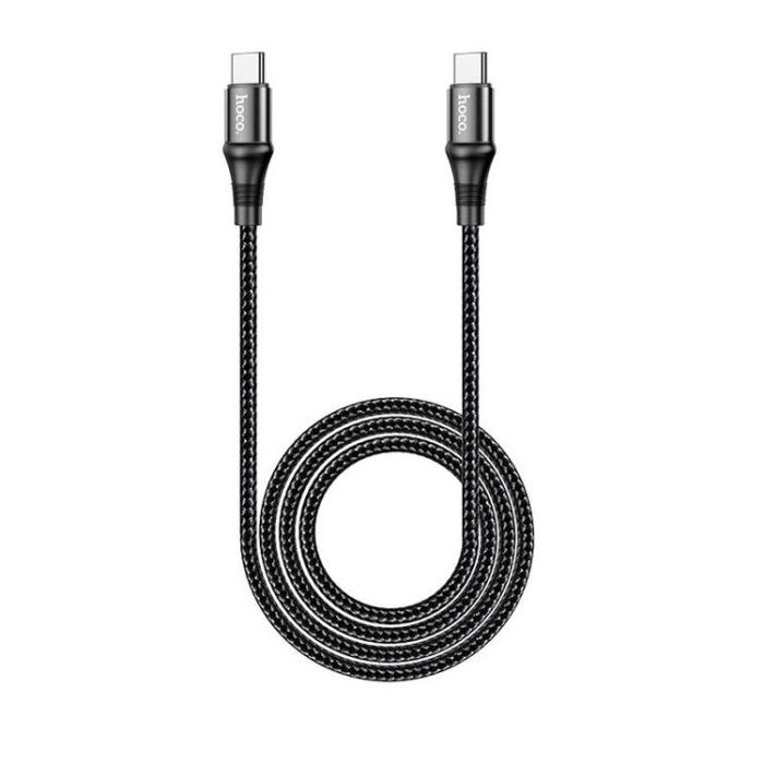 Hoco - Hoco Exquisito USB-C till USB-C kabel 100W 1m - Svart