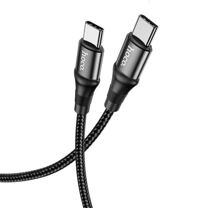 Hoco - Hoco Exquisito USB-C till USB-C kabel 100W 1m - Svart