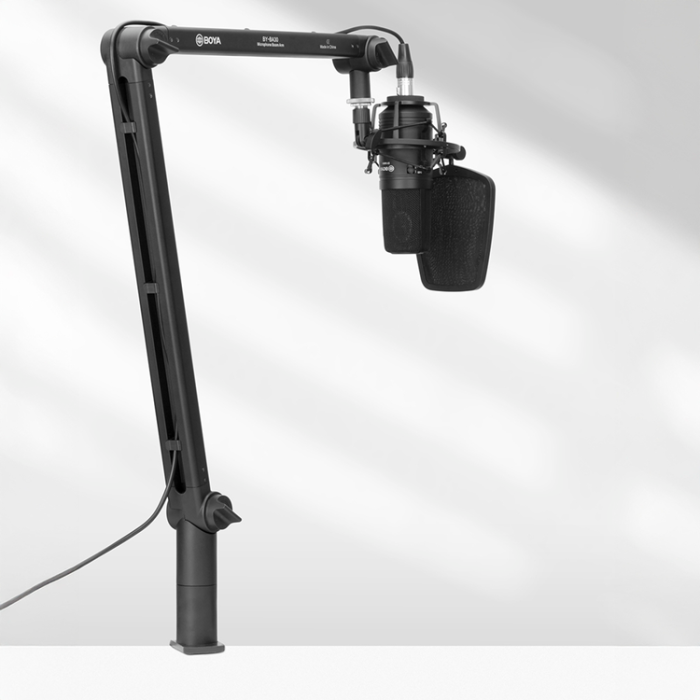 BOYA - BOYA Mikrofonarm för Skrivbord med Dold Kabelhantering BY-BA30 - Svart