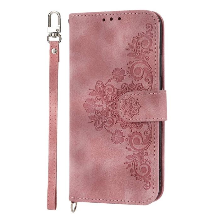 A-One Brand - Google Pixel 7 Plånboksfodral Imprinted Flower - Rosa