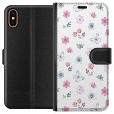 iSecrets - Plånboksfodral till Apple iPhone X med Blommor och fjärillar