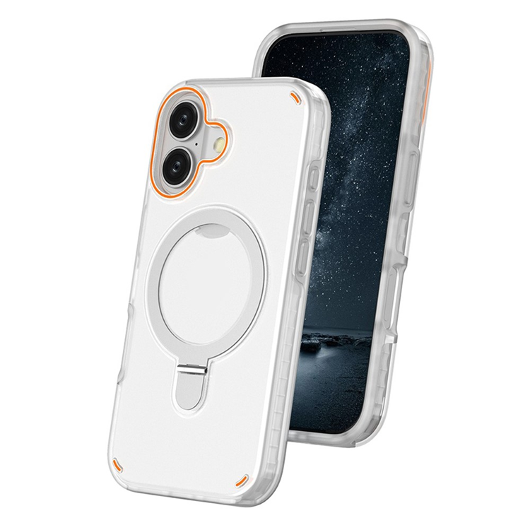 iPhone 17 Mobiskal MagSafe Med Kickstand TPU + PC - Transparent | 2353 | AlltMobil