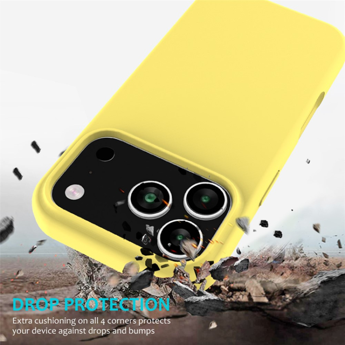 A-One Brand - iPhone 17 Pro Mobilskal Liquid Silikon - Gul