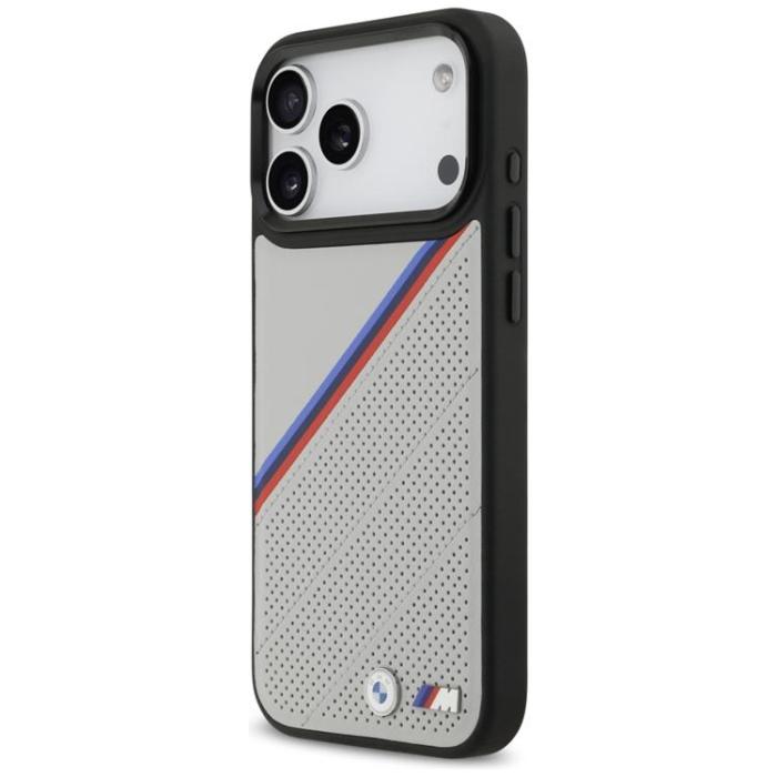 BMW - BMW iPhone 17 Pro Max Mobilskal MagSafe M Tricolor Metal Logo - Grå